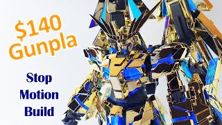 MG 1100 Unicorn Gundam Phenex  Golden Hand Grenade 🏆 Stop Motion Build Review [upl. by Oznola]