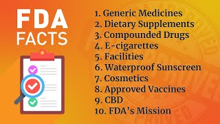 10 Facts about What FDA Does and Does Not Approve FDAFacts 110 [upl. by Asfah290]