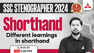 SSC Stenographer 2024  Steno Shorthand Different Learnings In Shorthand Class  Rudra Sir [upl. by Annasus630]