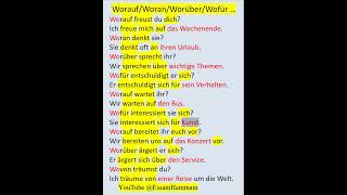 worauf Woran Worüber Womit Wovon Wofür [upl. by Alilahk]