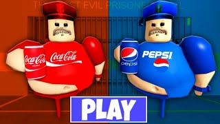 COCO COLA VS PEPSI BARRYS PRISON RUN OBBY ROBLOX  Jumpscare amp Gameplay [upl. by Trebor]