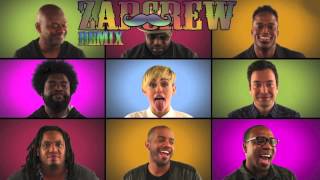 Jimmy Fallon Miley Cyrus amp The Roots Sing  We Cant Stop  ZapCrew Remix [upl. by Oisangi]