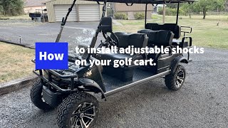 Evolution Golf Cart Shock Install and Adjust [upl. by Ormiston569]