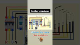 Street light wiring diagram with 24hours timer electrical tips [upl. by Esiralc618]