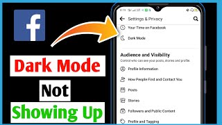 How To Fix Facebook Dark Mode Option Not Showing  Facebook Dark Mode [upl. by Enyleuqcaj588]