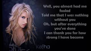 Praying Lyrics On Screen Kesha [upl. by Rosalinde]