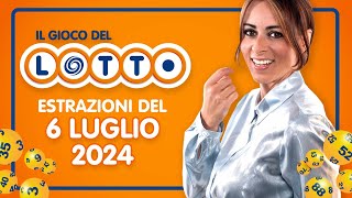 Estrazione in diretta del Gioco del Lotto e del Simbolotto di sabato 6 Luglio 2024 [upl. by Stodder]