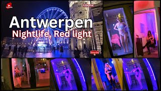 Antwerpen night life city tour Red light districtuncut 2024 Belgium [upl. by Wilinski916]