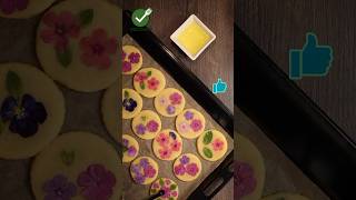 Edible FLOWER Shortbread COOKIES Recipe  Delicacy [upl. by Mylo]