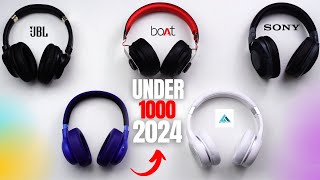 Top 5 best Headphones under 1000 in India 2024  best gaming headphones under 1000 rs 2024⚡️⚡️ [upl. by Leahcimed664]