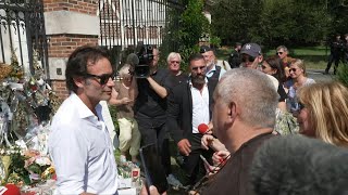 Alain Delons sons greet their late fathers fans  AFP [upl. by Short]