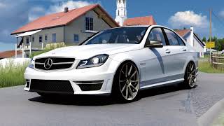 Mercedes C63 AMG INSANE LOUD STRAIGHTPIPE [upl. by Brannon]