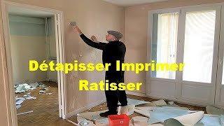 Ratisser les murs après détapissage  Finition de base [upl. by Faunie443]