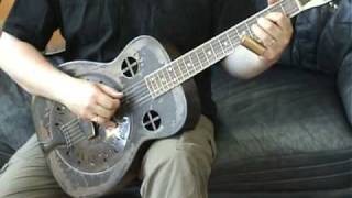 Amistar singlecone resonator guitar Open C tuning [upl. by Janie]