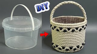 Make beautiful home decorations from recycled plastic boxes [upl. by Aneelad]