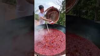 Freshly Rendered Beef Tallow Making Hot Pot Base for Tens [upl. by Ahsimal]