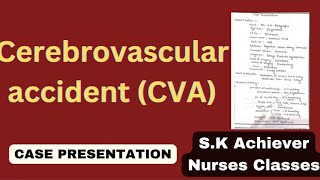 Case presentation ll cerebrovascular accident l CVS lclinical assignment nursing cerebrovascular [upl. by Sirkin]