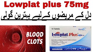 Lowplat plus 75mg uses in urdu  Clopidogrel  How to use  side effects [upl. by Lesh]