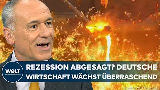 DEUTSCHE WIRTSCHAFT Überraschendes Wachstum Rezession ade Herbstbelebung am Arbeitsmarkt schwach [upl. by Nelan]