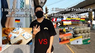 SALARIO en quotEUROPAquot vs quotLATINOAMÉRICAquot  1 HORA de TRABAJO 💵💲 [upl. by Zurheide472]