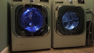 LG Mega Capacity 52 CU FT Front Load Washer and 90 CU FT Dryer Review [upl. by Ayatahs]