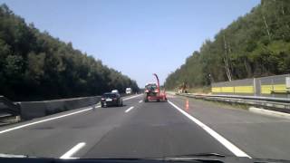 Extrem betrunkener Traktorfahrer auf der A2 [upl. by Kolodgie]