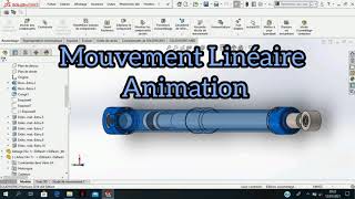 Linear Motion Animation in Solidworks mouvement Linéaire [upl. by Ardisj462]