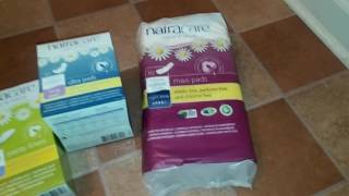 Natracare Review  Pads Tampons Liners [upl. by Nyvek]