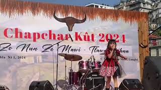 Esther Hnamte perform German rallian  Chapchar kutLunglei 2024 [upl. by Aneekahs855]