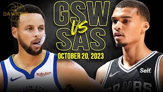 Golden State Warriors vs San Antonio Spurs Full Game Highlights  October 20 2023  FreeDawkins [upl. by Valina]