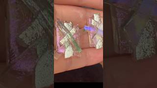 Creating dichroic jewelry DIY fused glass with microwave kiln jewelry glassart fusedglass [upl. by Aifas549]