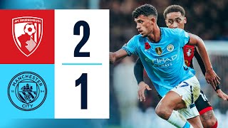 HIGHLIGHTS  Bournemouth 21 Man City  Club record unbeaten run ends in defeat at Bournemouth [upl. by Ailama60]