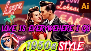 Classic 50s Style Song AiLove is Everywhere I Go rockandroll [upl. by Funch]