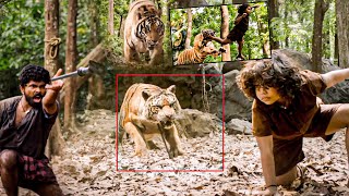 Manyam Puli Movie Mohanlal Mass Entry Tiger Scene  Latest Telugu Movie Scenes  Matinee Show [upl. by Reagan]