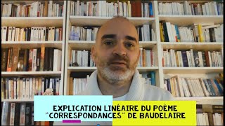 Explication linaire du poème quotCorrespondancesquot de Baudelaire [upl. by Cthrine209]