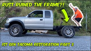 Frame RUINED Restoring a 1st gen Tacoma part 3 [upl. by Lucchesi]