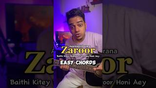 Zaroor Guitar Lesson  Easy Chords  Aparshakti Khurana [upl. by Hctim627]