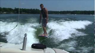 Lakewakes Kona 54quot wakesurf board 2012 wide tail [upl. by Krischer88]