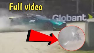 Aston Martin Vantage Wrecked in F1 Safety Car Test What Happened [upl. by Selina487]