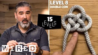 Levels of Knot Tying Easy to Complex  WIRED [upl. by Eimmat]