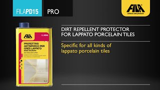 FILAPD15  how to protect lappato porcelin tiles from dirt  professional application [upl. by Eceer]