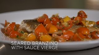 SEARED BRANZINO WITH SAUCE VIERGE RECIPE FROM LUDO LEFEBVRE  THE MIND OF A CHEF POWERED BY BREVILLE [upl. by Lyrehs]