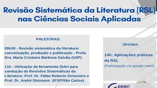 Utilização da ferramenta StArt para condução de Revisões Sistemáticas da Literatura [upl. by Anastice]