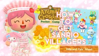 OUTDATED HOW TO GET SANRIO VILLAGERS 2024 Guide 💖  Animal Crossing Pocket Camp [upl. by Nomled226]