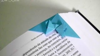 Isa Klein Tutorial 18 Origami Butterfly Bookmark  Marca Página Borboleta [upl. by England]