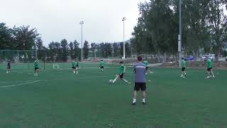 Football warm up Passing drill Fartlek diadromes [upl. by Namilus]