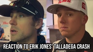 John Hunter Nemechek And Ryan Blaney Give Their Thoughts On Erik Jones Hard Hit At Talladega [upl. by Rosenkrantz]