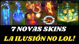 Novas Skins La Ilusión para Renata Glasc Draven Nidalee Ziggs Qiyana e Gnar  League of Legends [upl. by Gurtner44]