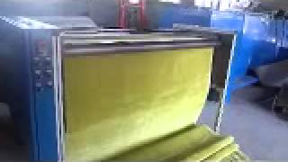 Paint Roller Fabric Slitting Machine [upl. by Nnayllehs]