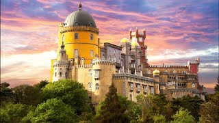 National Palace of Pena castle in Sintra Portugal Highlights [upl. by Reizarf]